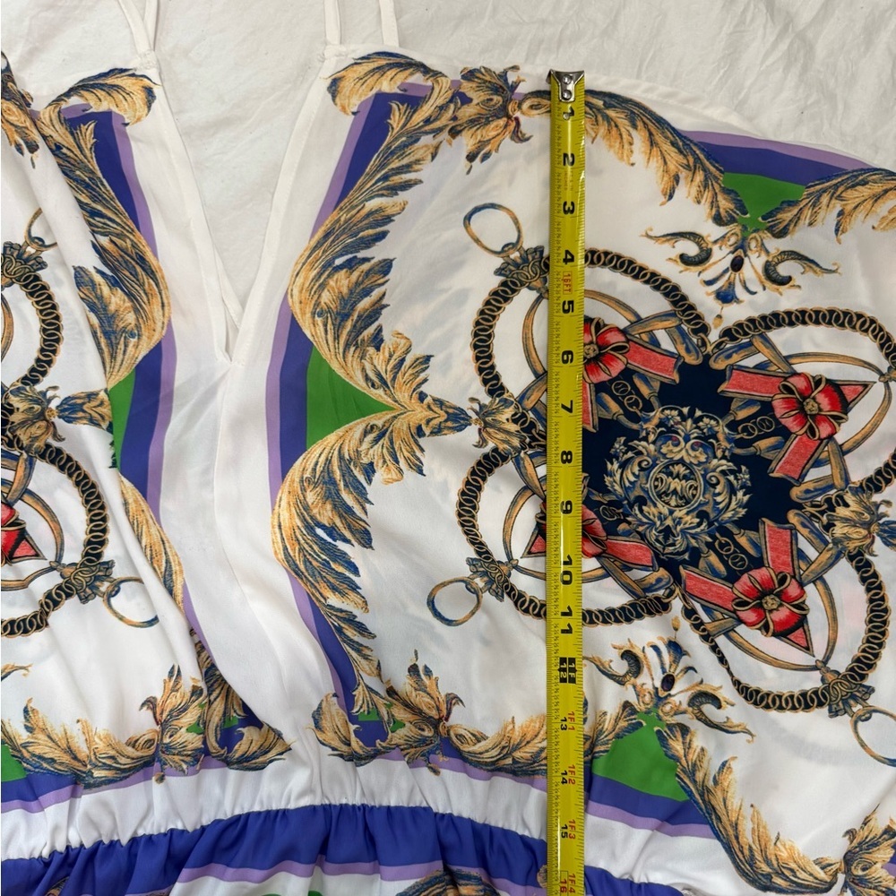 White And Cream Maxi Sundress With Flutter Sleeves - image 5